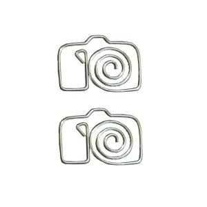 wire shaped paper clips in camera outline