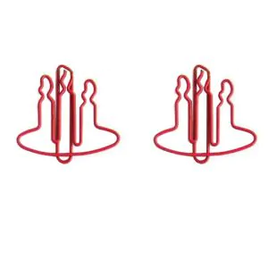 candlelight decorative paper clips, fun shaped paper clips