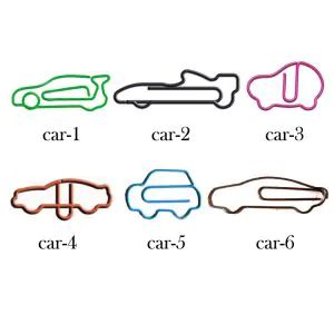 car-theme shaped paper clips, vehicle decorative paper clips