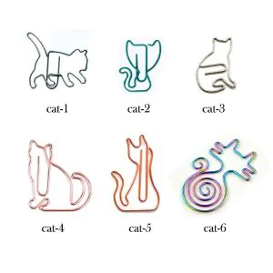 cute cat decorative paper clips, fun animal paper clips
