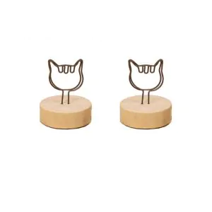 antique memo clips, memo holders with catty shape on the top