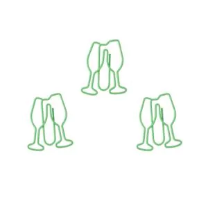 fun cheers shaped paper clips, wine cup decorative paper clips