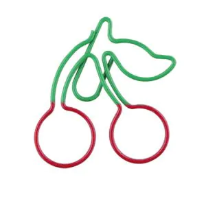 fruit paper clips in cherry shapes