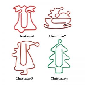 holiday decorative paper clips, Christmas shaped paper clips