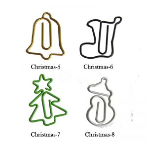 Christmas decorative paper clips, holiday shaped paper clips