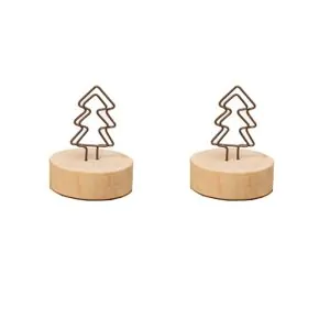 antique memo clips, memo holders with Christmas tree shape on the top