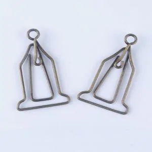 clock shaped paper clips, cute decorative paper clips