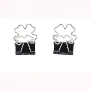 clover decorative binder clips, custom binder clips