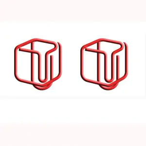 cube decorative paper clips, fun shaped paper clips