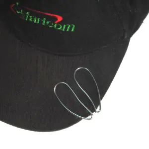 hat brim clips in deer track outline, deer track cap clips