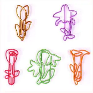 cute flower decorative paper clips, fun bloom shaped paper clips