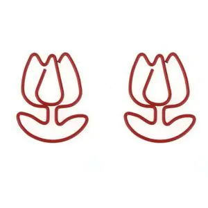 flower shaped paper clips, cute decorative paper clips