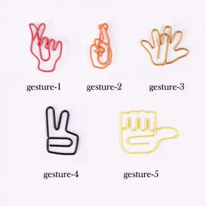 hand gesture shaped paper clips, cute decorative paper clips