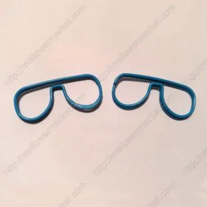 shaped paper clips in the outlines of different eyeglasses