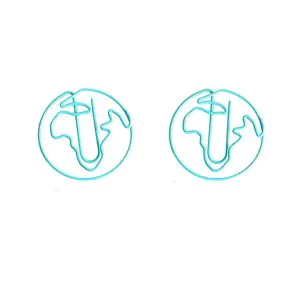 globe shaped paper clips, earth decorative paper clips