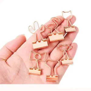 decorative binder clips, custom gold binder clips