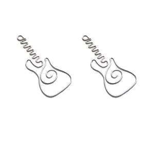 guitar shaped paper clips, music decorative paper clips