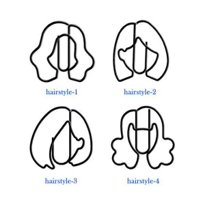 hairstyle shaped paper clips, cute decorative paper clips