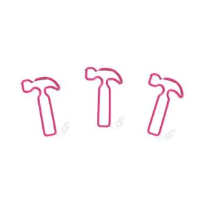 hammer shaped paper clips, cute decorative paper clips
