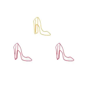 high heel shaped paper clips, decorative paper clips