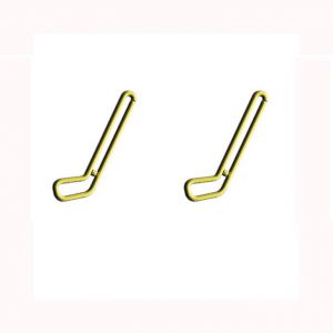 hockey stick shaped paper clips, sports decorative paper clips