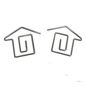 house shaped paper clips, promotional paper clips