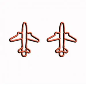 cute jet shaped paper clips, fighter decorative paper clips