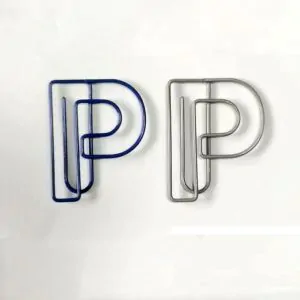 letter P shaped paper clips, cute decorative paper clips