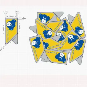 logo printing promotional paper clips, flat metal paper clips