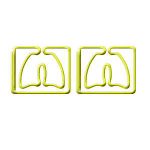 lung shaped paper clips, decorative paper clips