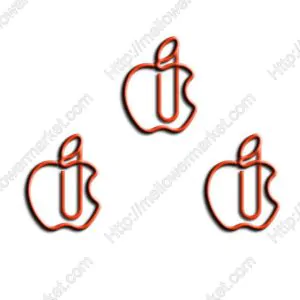 Mac Apple logo paper clips, custom paper clips