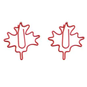 maple leaf shaped paper clips, decorative paper clips