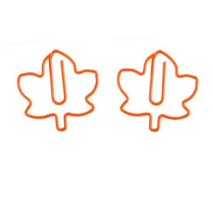 maple leaf shaped paper clips, decorative paper clips