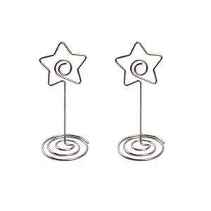 memo clips, memo holders with a star shape on the top