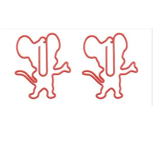 cartoon mouse decorative paper clips, cute shaped paper clips