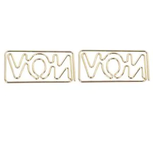 custom shaped paper clips in the outilne of abbreviated month name - NOV