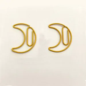moon shaped paper clips, cute decorative paper clips