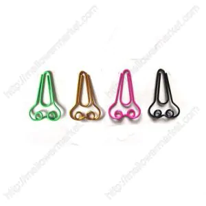 nose shaped paper clips, cute decorative paper clips