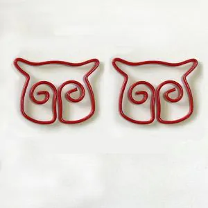 owl decorative paper clips, animal shaped paper clips