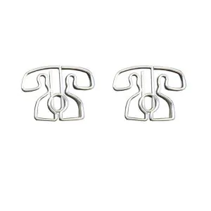 telephone decorative paper clips, phone shaped paper clips