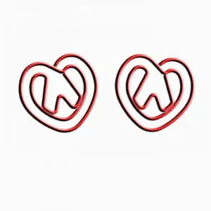 pretzel shaped paper clips, cute decorative paper clips