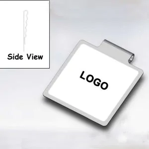 square printed paper clips, stainless steel paper clip bookmarks