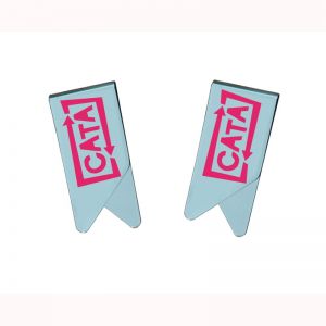 printed promotional paper clips, logo flat metal paper clips