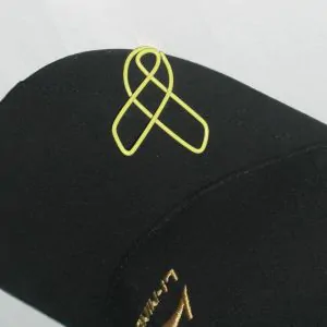 hat brim clips in ribbon outline, arrowhead cap clips