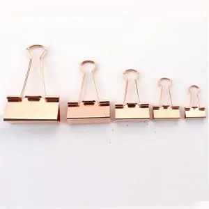 rose gold paper clips, jumbo giant binder clips