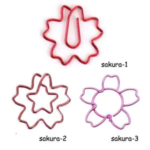 Sakura shaped paper clips, flower decorative paper clips