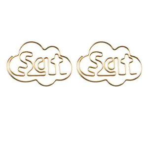 shaped paper clips in weekday abbreviations, creative stationery