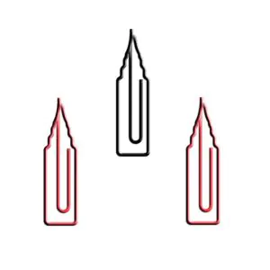 Chrysler building shaped paper clips