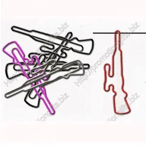 cute sniper rifle shaped paper clips, fun decorative paper clips