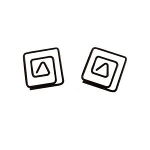 square shaped paper clips, black paper clips